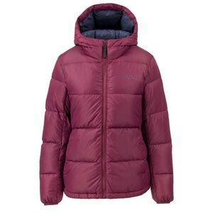Fly Low Women's MED Betty Down Puffer Jacket Ruby/Navy